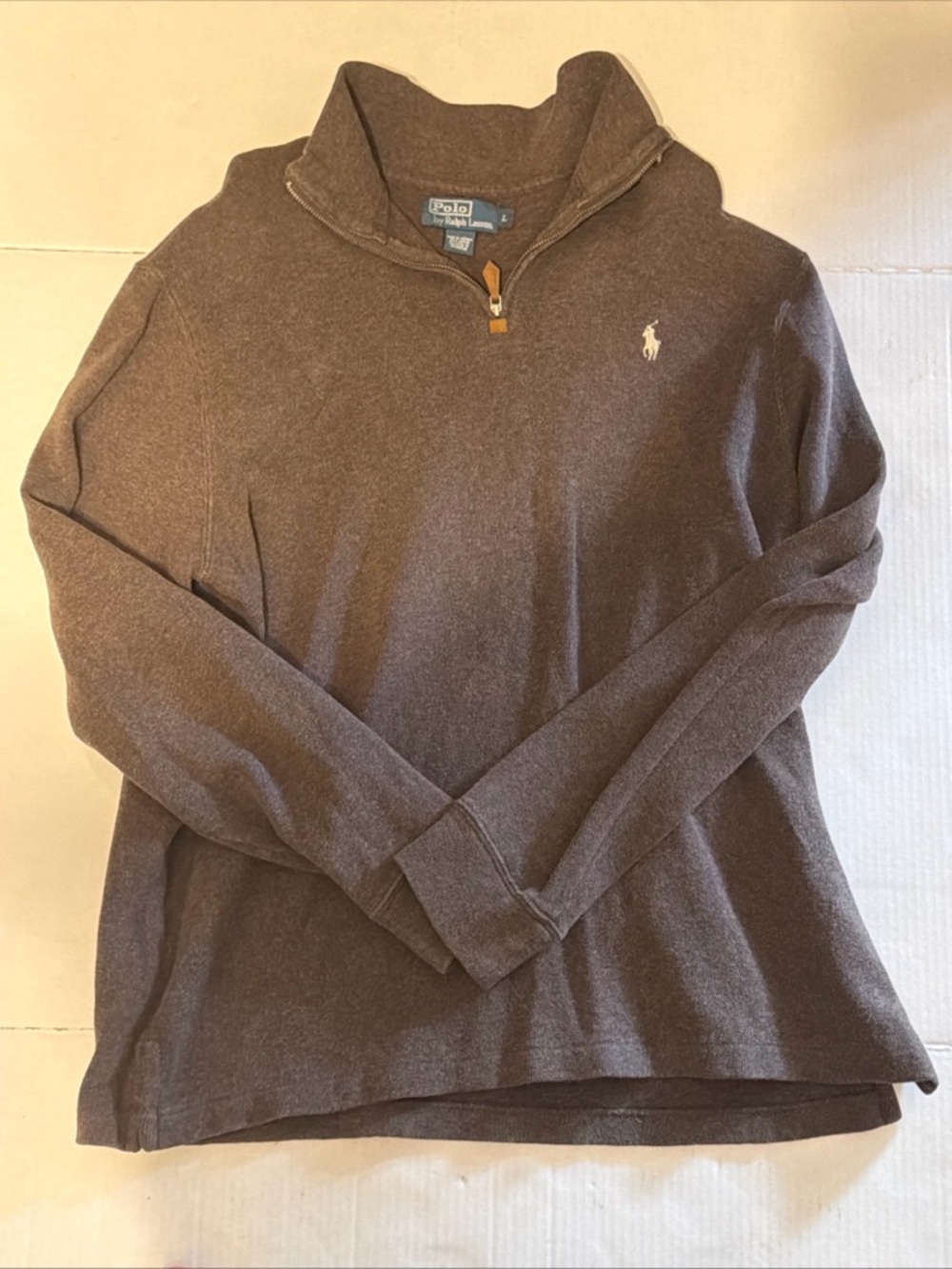 Polo by Ralph Lauren Brown Half-Zip Pullover Sweatshirt